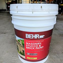 Unopened 5 Gal BEHR Masonry Paint