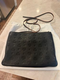 MCM Klara Monogram Leather Crossbody Pouch, NEW