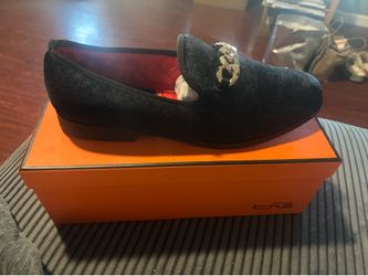 Black velvet dress shoes