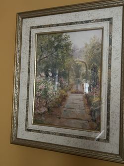 Large Framed Watercolor print