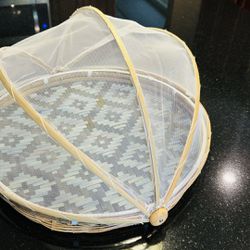 Patterned Weave Covered Basket