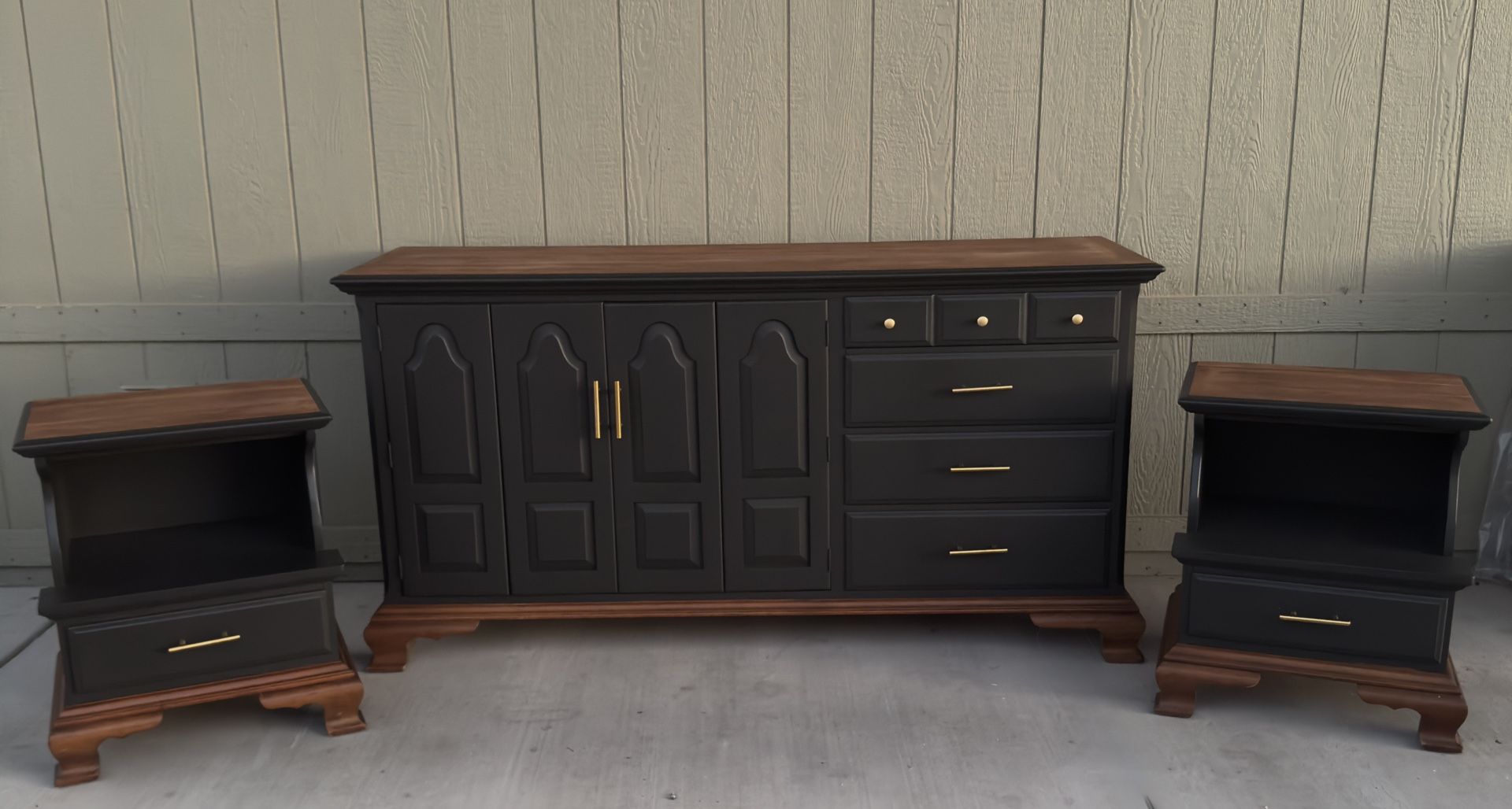 Elegant Solid Wood Bedroom Set – Dresser + Matching Nightstands – $600 FREE DELIVERY
