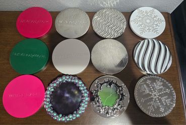 12 Bath & Body works 3-wick candle lids Halloween & Christmas