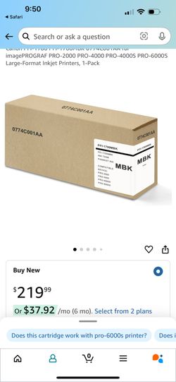 PFI - 1700MBK Ink Cartridge