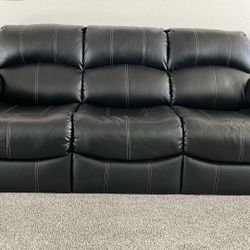 Black leather Couch 