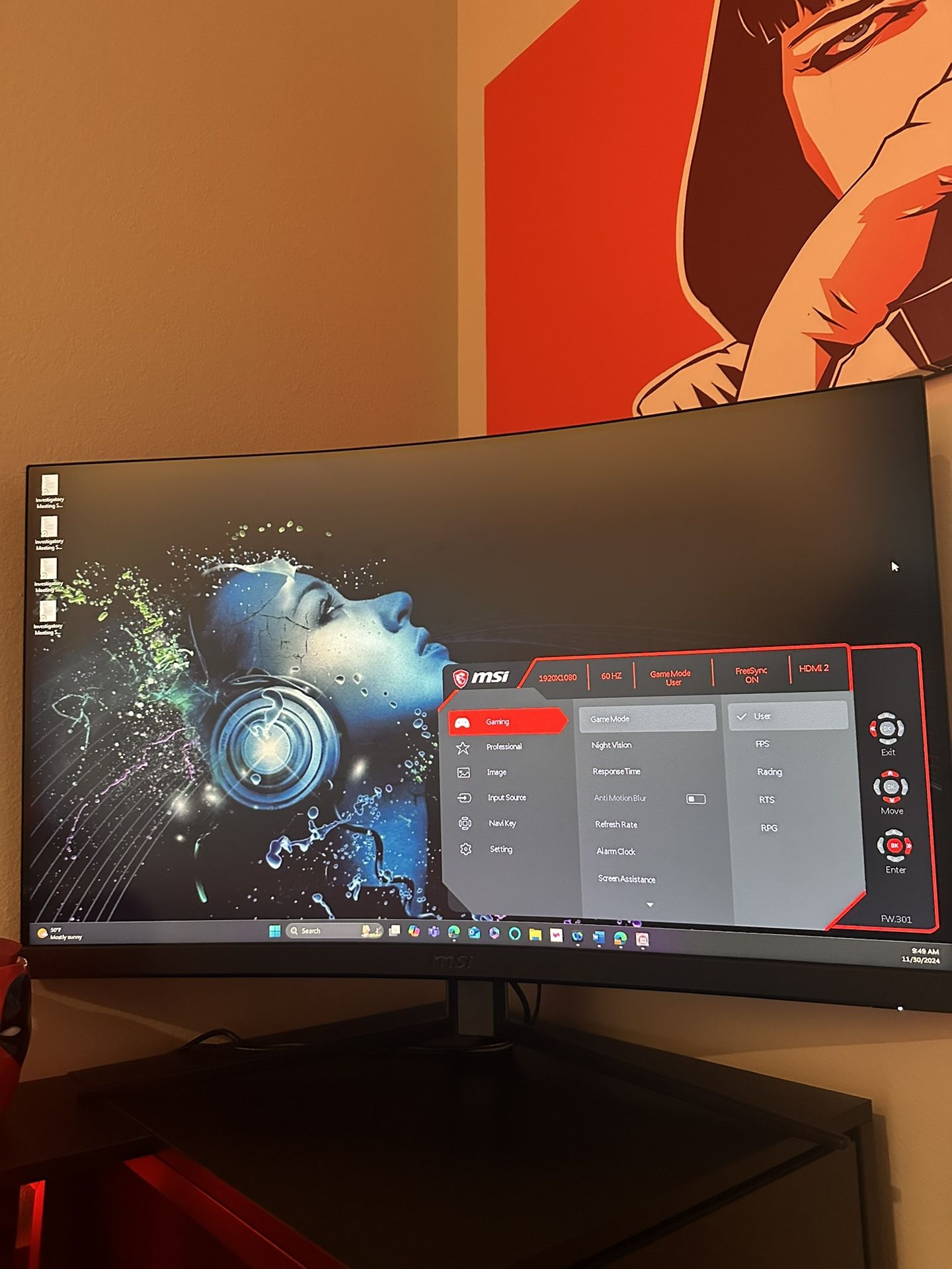 Msi 32in Curved Gaming Monitor