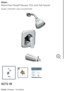 Moen Rizon Posi-Temp® Shower Trim and Tub Faucet
