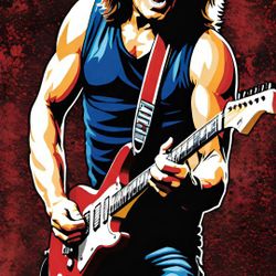 Eddie Van Halen Rock Music Poster Print