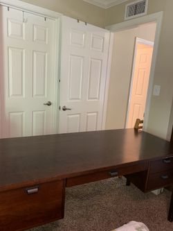 Crate & Barrel desk - real wood -