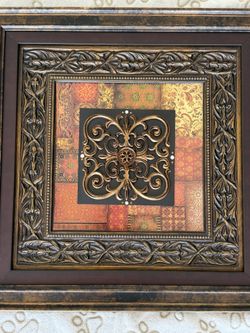 Artisan Decorative Picture And Frame With Crystals.