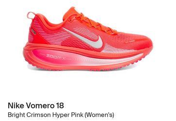Nike Vomero 18 Bright Crimson Hyper Pink Womens Size 8.5