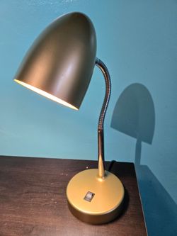 Gold LED Gooseneck Desk Lamp