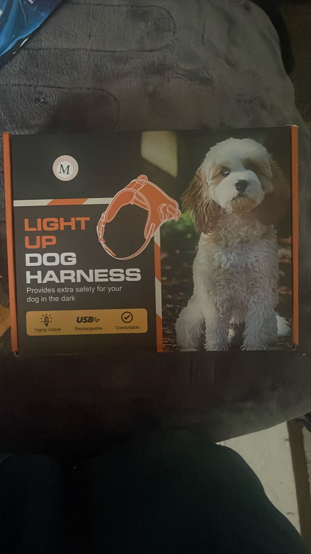 light up Dog harness (M)