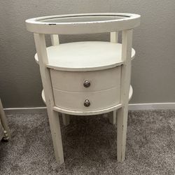 Round Glass Top Occasional Table