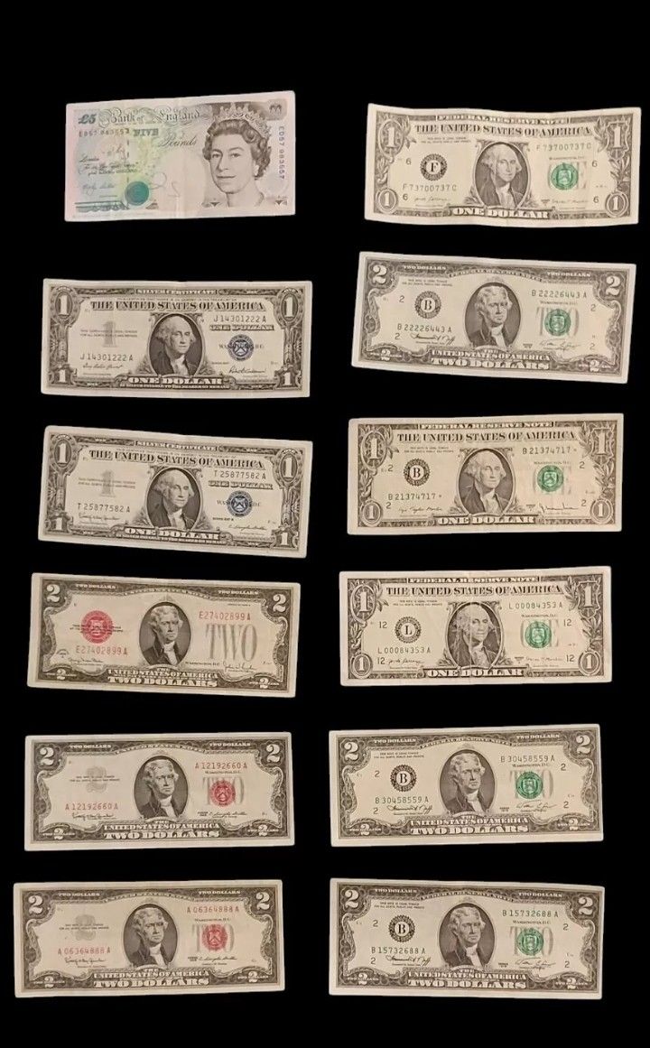 1935 To 1981 US currency And English Currency  $120