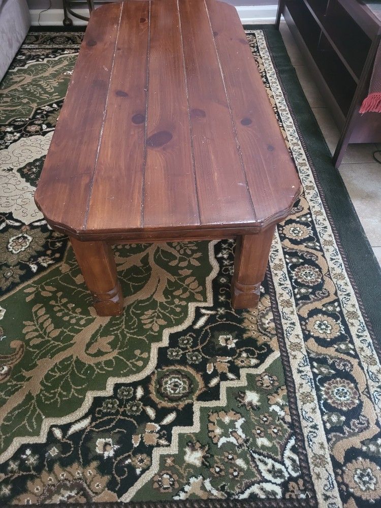 Solid Wood Coffee Table Brown