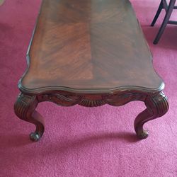 Coffee Table French Antique Cabriolet Legs Oak Wook