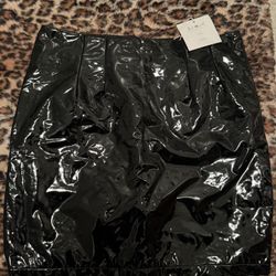 Brand New With Tags Size Xl Women’s Faux Patent Leather Skirt 