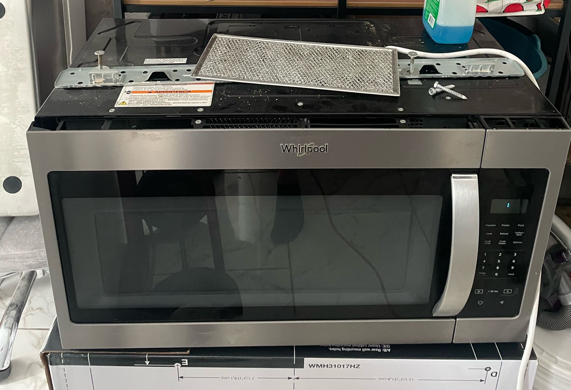 Whirlpool Stainless Steel Microwave Above Range