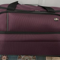 Victorinox Burgundy and Black Rolling Duffel 28X13X11 NEW NO TAG
