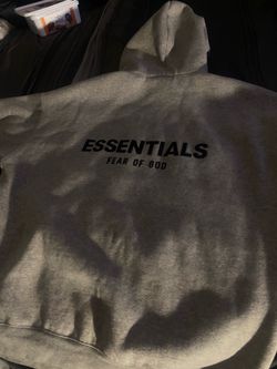 Dark gray essentials hoodie M