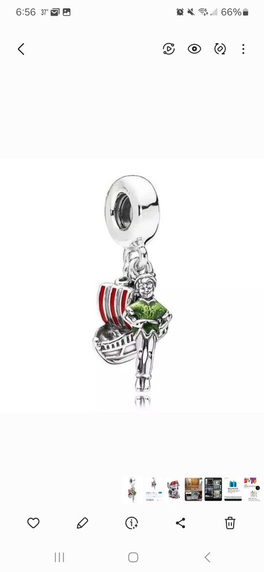 NEW Peter Pan & Pirate Ship Dangle Charm. From a clean and smoke-free household. Bundle to save on shipping costs! Shipping or Pick up Only at 23rd