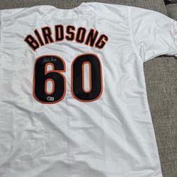 Hayden Birdsong Signed Autographed Custom Jersey-Beckett-San Francisco Giants