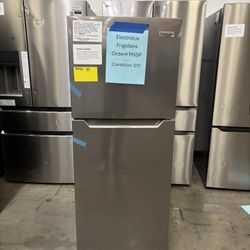 Frigidaire Top Freezer Refrigerator – 24” (Brushed Steel)