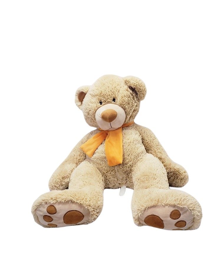 Teddy Bear Large Stuffed Animals Plush Big Bear Light Brown  30" Soft with scarf