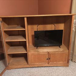 Beautiful Wooden Entertainment Center