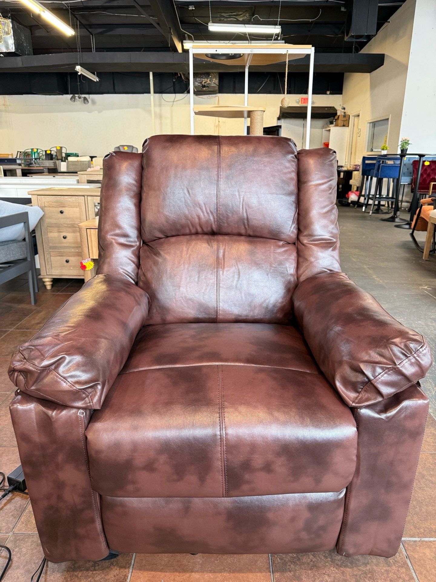 Power Lift Recliner for Elderly Lift Chair with Heat and Massage PU Recliner Sofa with Infinite Position(Brown)  💰280$