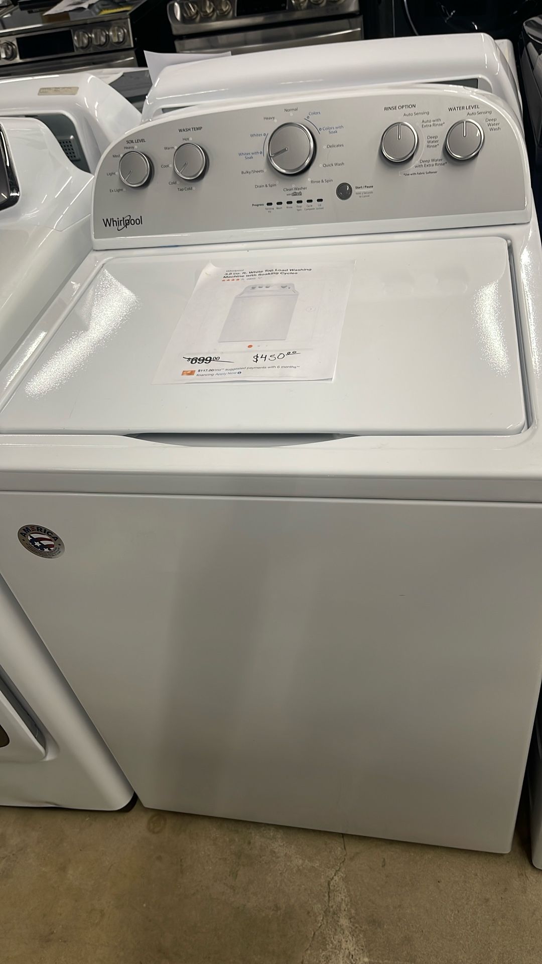 Whirlpool Washer Top Load Like New