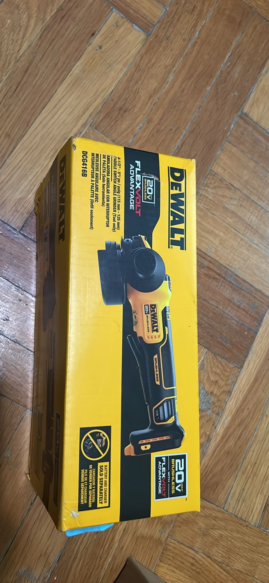 20V MAX Cordless Brushless 4.5 - 5 in. Paddle Switch Angle Grinder with FLEXVOLT ADVANTAGE (Tool Only)