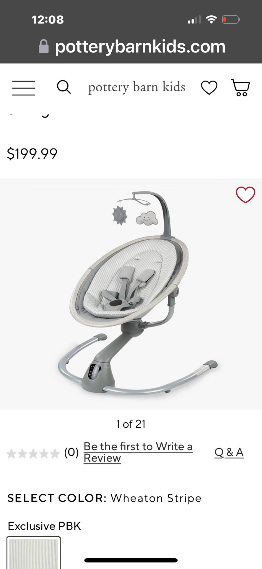 Maxi-Cosi® Baby Cassia Swing Pottery Barn