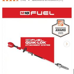 Milwaukee
M18 FUEL 18V 10 in. Brushless Cordless Battery Powered Pole Saw with QUIK-LOK Attachment Capability CHAINSAW