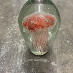 Gorgeous Orange Jellyfish Paperweight
