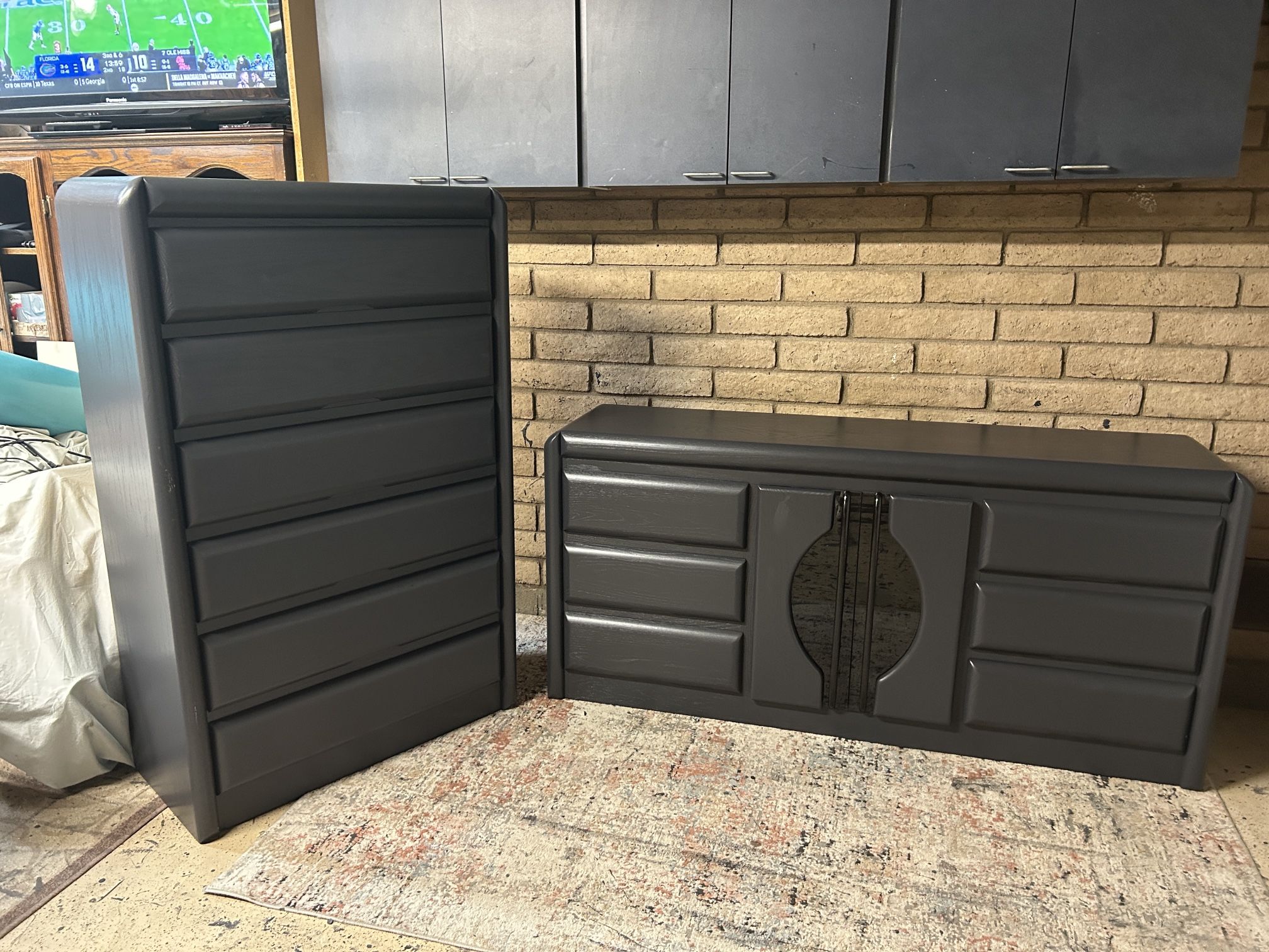 Dark Gray Dresser Set