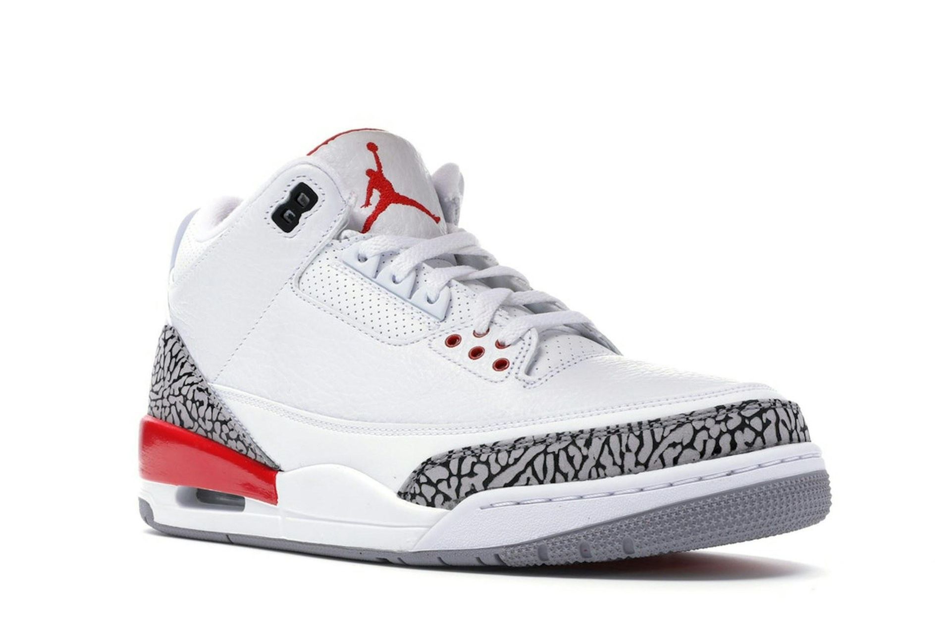 Air Jordan 3 Retro Hall Of Fame White Cement Grey Red Sneakers
