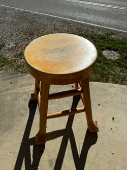 4 Heavy Wooden Barstools