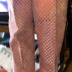 New No Box. Woman’s Size 8 1/2 With Approximately A 3 In Heel Boots. They Go Thigh High. The Color Is Mauve Suede. Located off Lake Mead and Simmons a