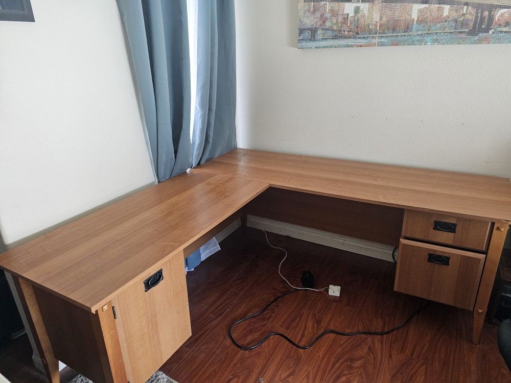 Office Desk  2 Drawer, One Cabinet