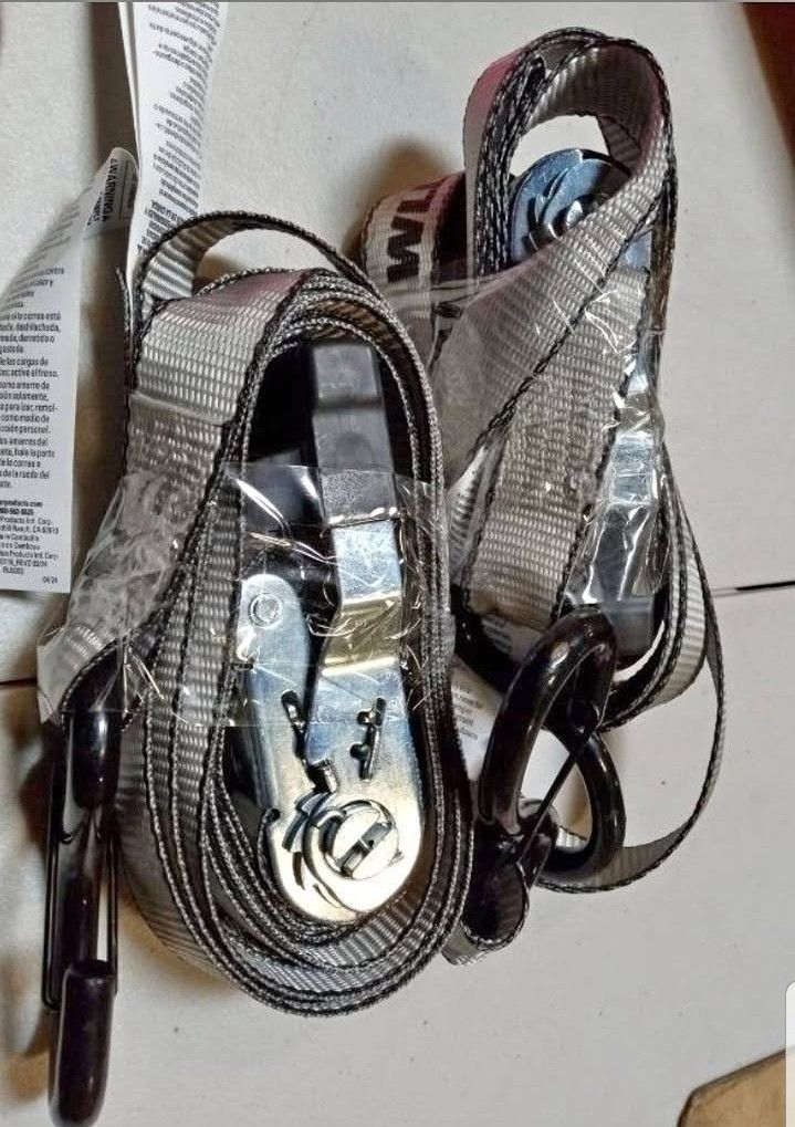 Heavy-duty Ratchet Tie Down Straps 1,000 Lbs Capacity