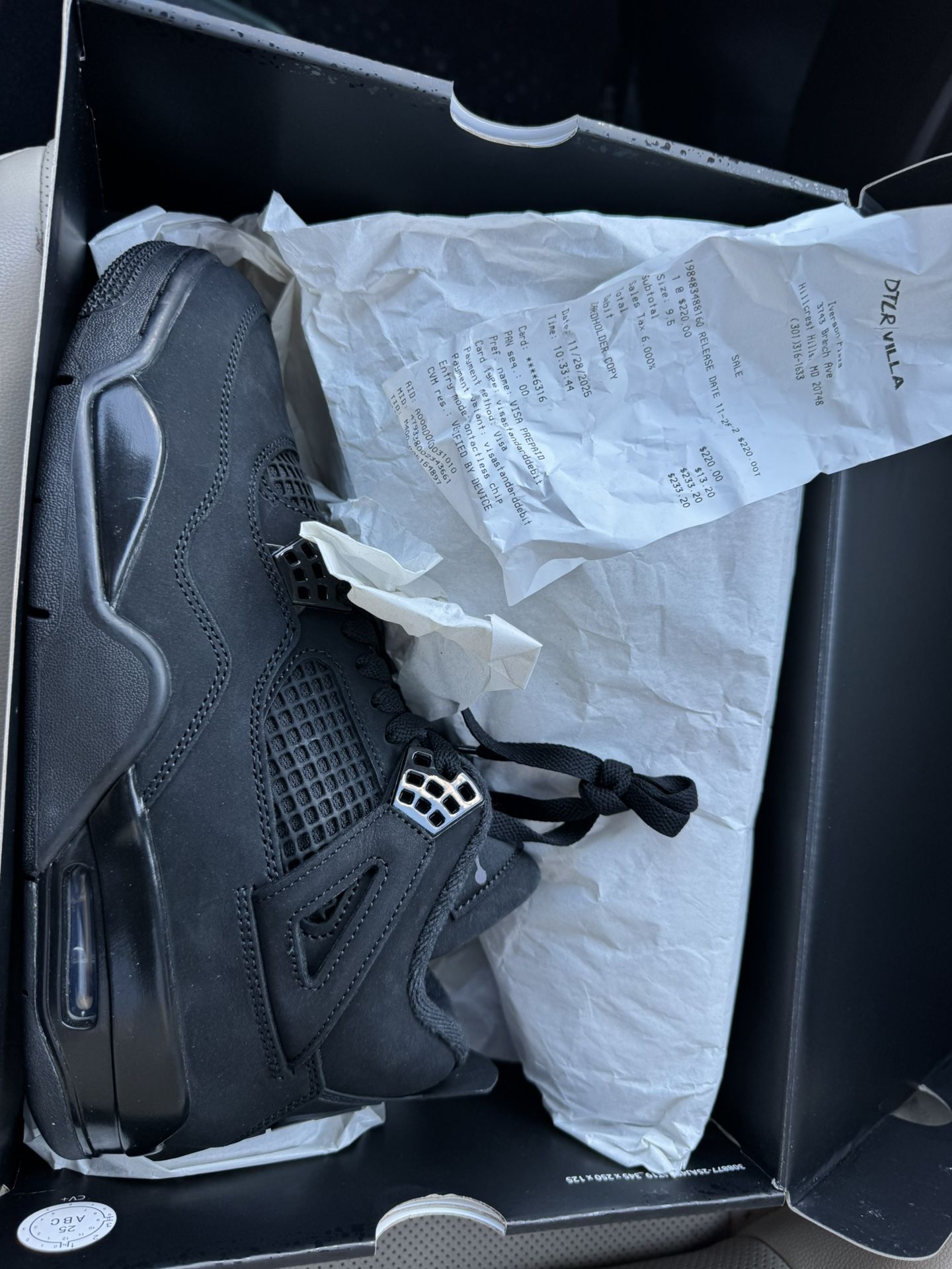 Jordan Retro 4 Black Cat