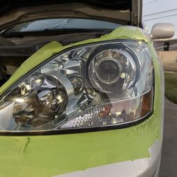 Professional headlight restoration