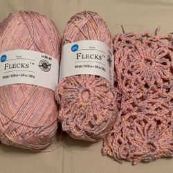 Yarn LOT Flecks Pink READ DETAILS