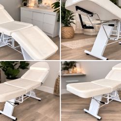 Adjustable Esthetician / Massage Facial Chair - White - $80