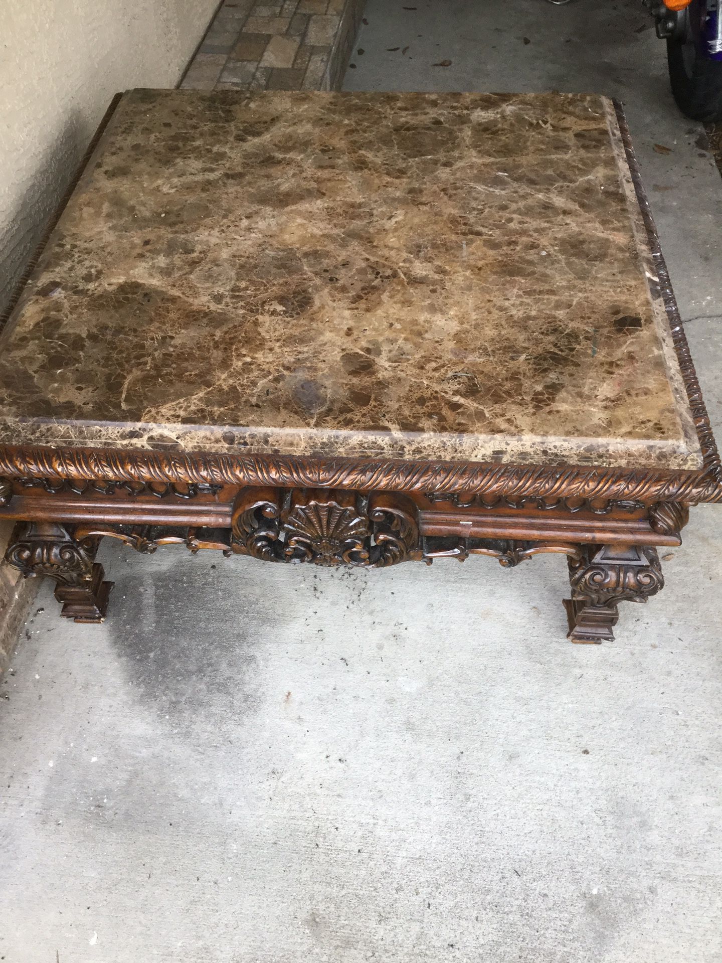 Granite coffee table and end table