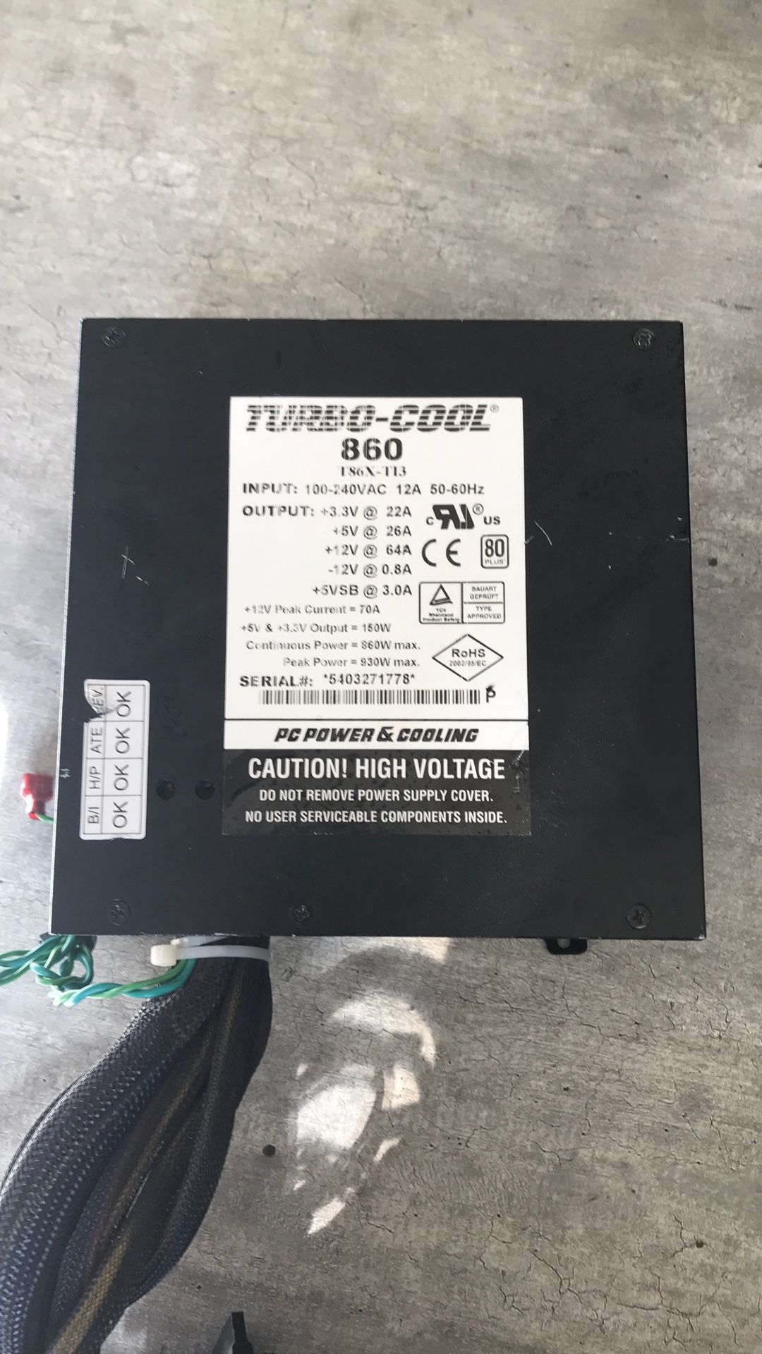 Turbo Cool 860 Watt Psi