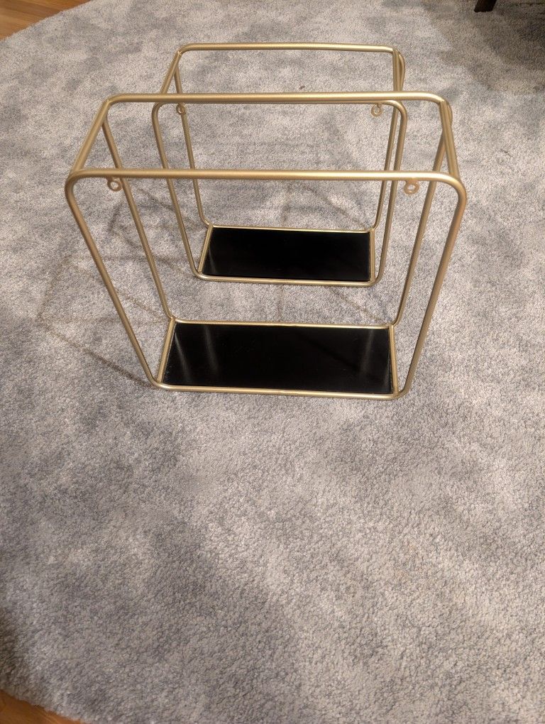 Modern Hanging Shelves Gold And Black