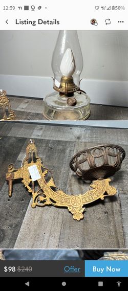 Very Old, Vintage Passenger Railroad Wall Scones